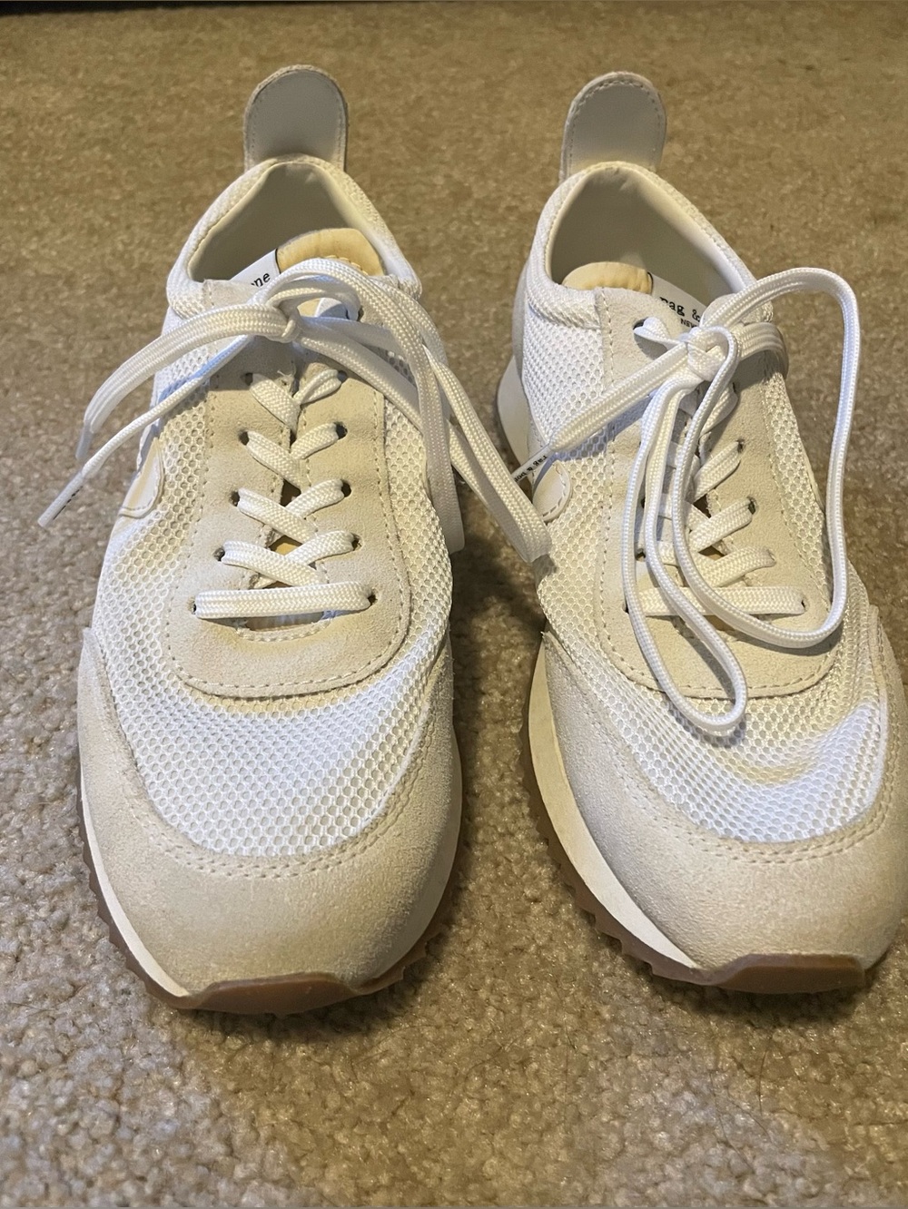 Rag & Bone Retro Runner White Sneakers NWOT Sz 39